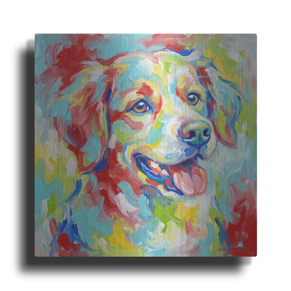 'Abstract Joyful Dog II' by Veve – Metal Wall Art