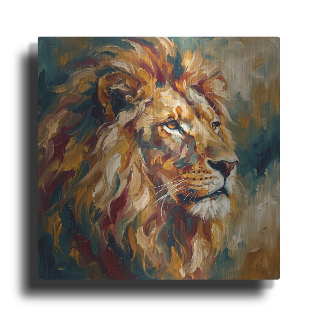'Abstract Lion' by Veve – Metal Wall Art