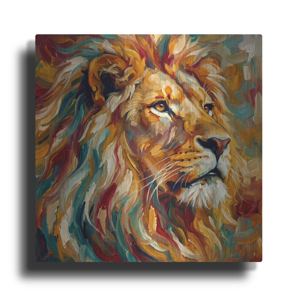 'Abstract Majestic Lion' by Veve – Metal Wall Art