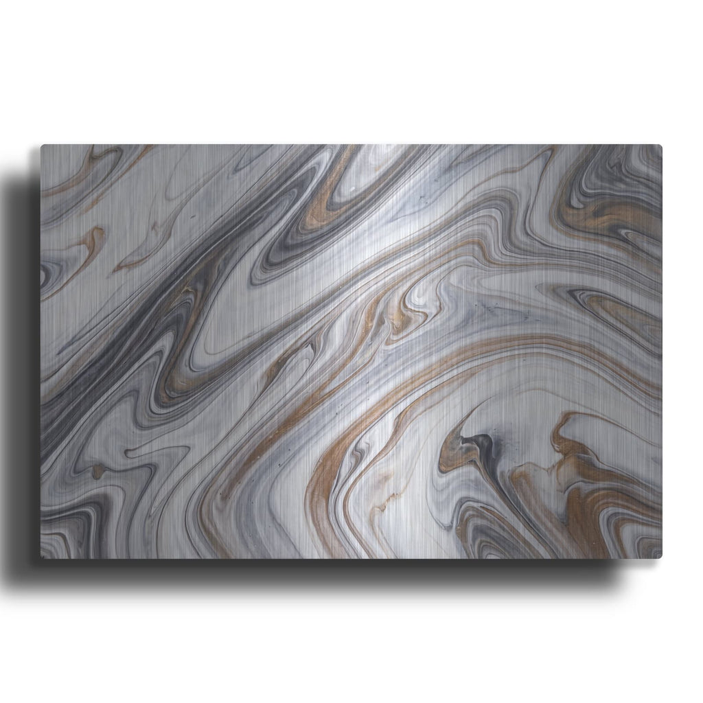 'Abstract Marble Smoke' by Veve – Metal Wall Art
