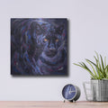 'Abstract Midnight Panther II' by Veve – Metal Wall Art, 12x12 room view
