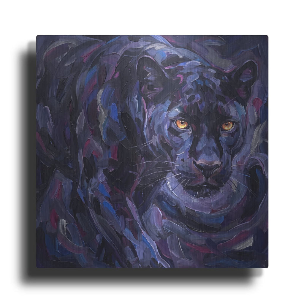 'Abstract Midnight Panther II' by Veve – Metal Wall Art