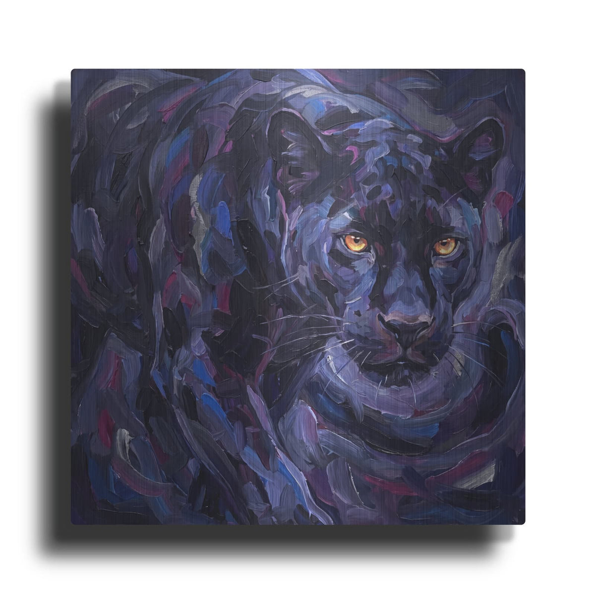 'Abstract Midnight Panther II' by Veve – Metal Wall Art