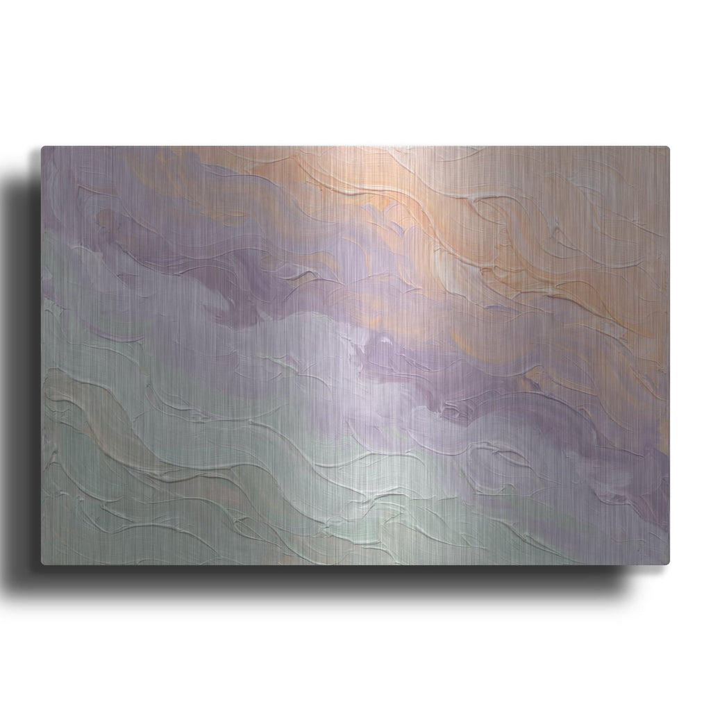 'Abstract Peach' by Veve – Metal Wall Art