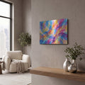 'Abstract Prism Weave' by Veve – Metal Wall Art, 16x12 room view