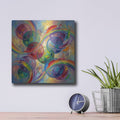 'Abstract Rainbow I' by Veve – Metal Wall Art, 12x12 room view