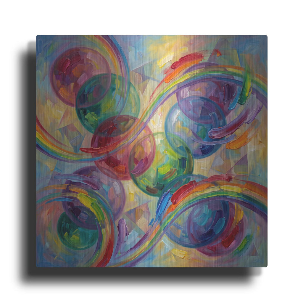 'Abstract Rainbow I' by Veve – Metal Wall Art