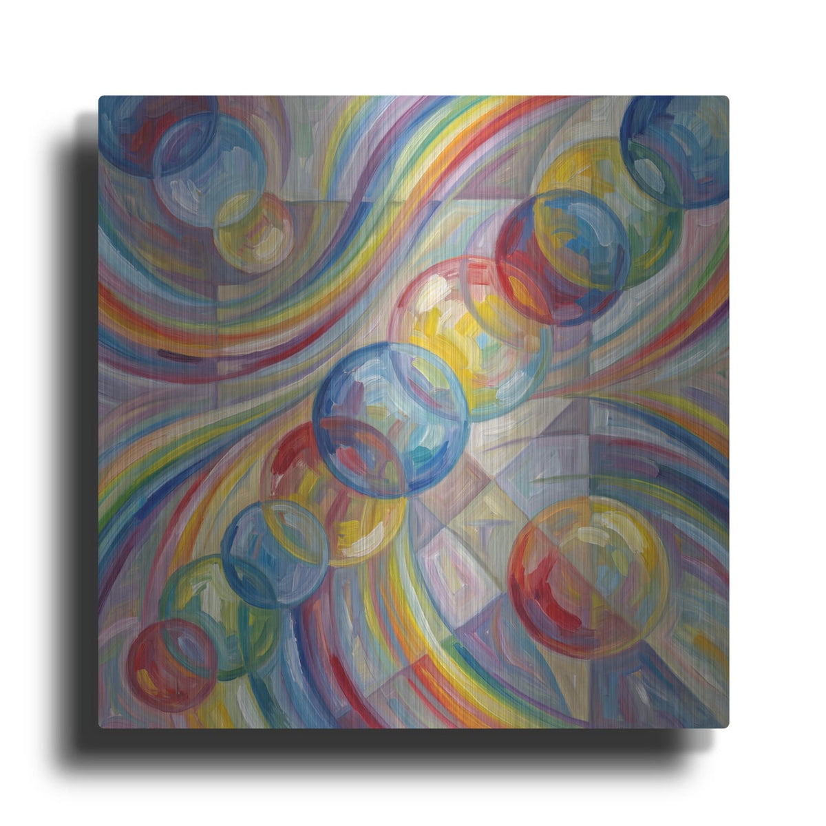 'Abstract Rainbow II' by Veve – Metal Wall Art