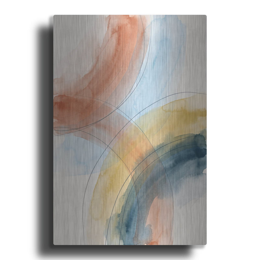 'Abstract Soft Tide' by Veve – Metal Wall Art