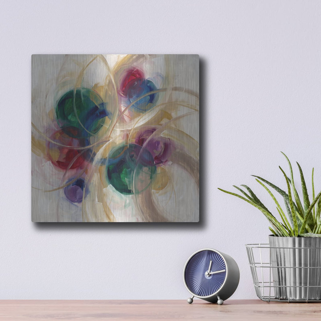 'Abstract Symphony I' by Veve – Metal Wall Art, 12x12 room view