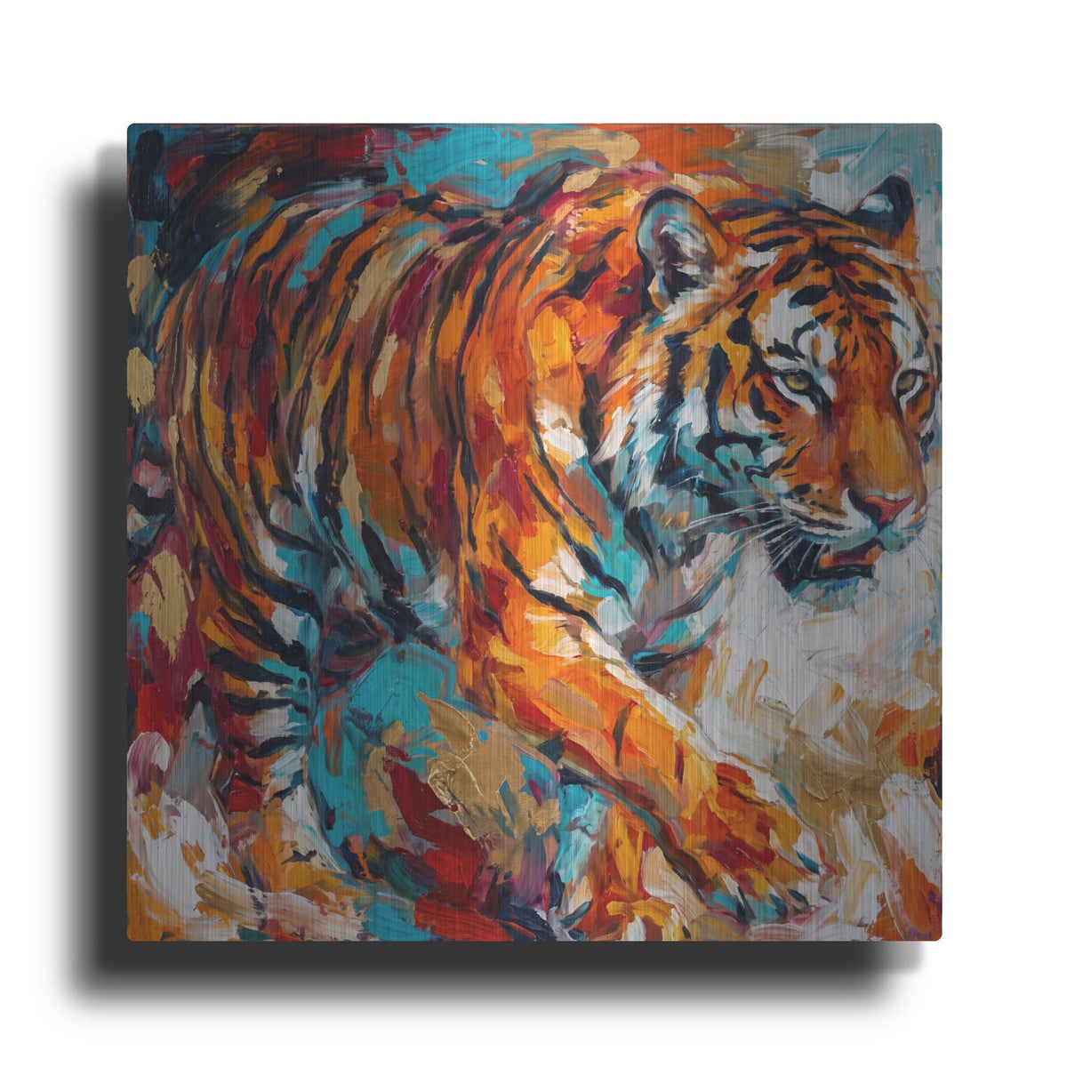 'Abstract Tiger I' by Veve – Metal Wall Art