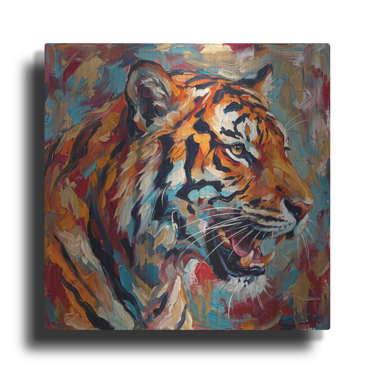 'Abstract Tiger II' by Veve – Metal Wall Art