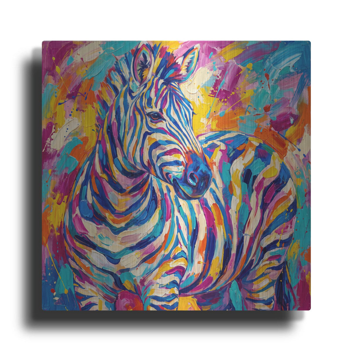 'Abstract Zebra I' by Veve – Metal Wall Art