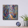 'Abstract Zebra II' by Veve – Metal Wall Art, 12x12 room view