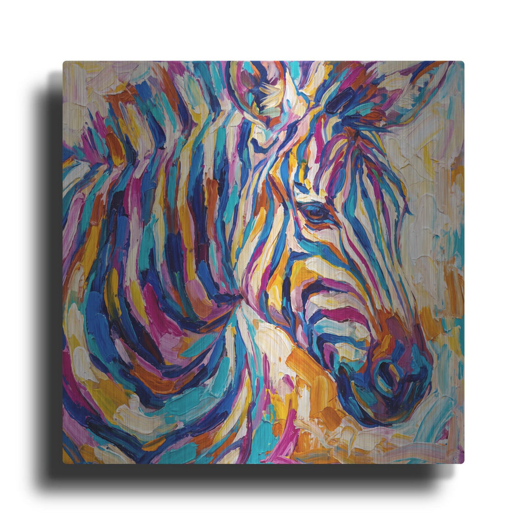 'Abstract Zebra II' by Veve – Metal Wall Art