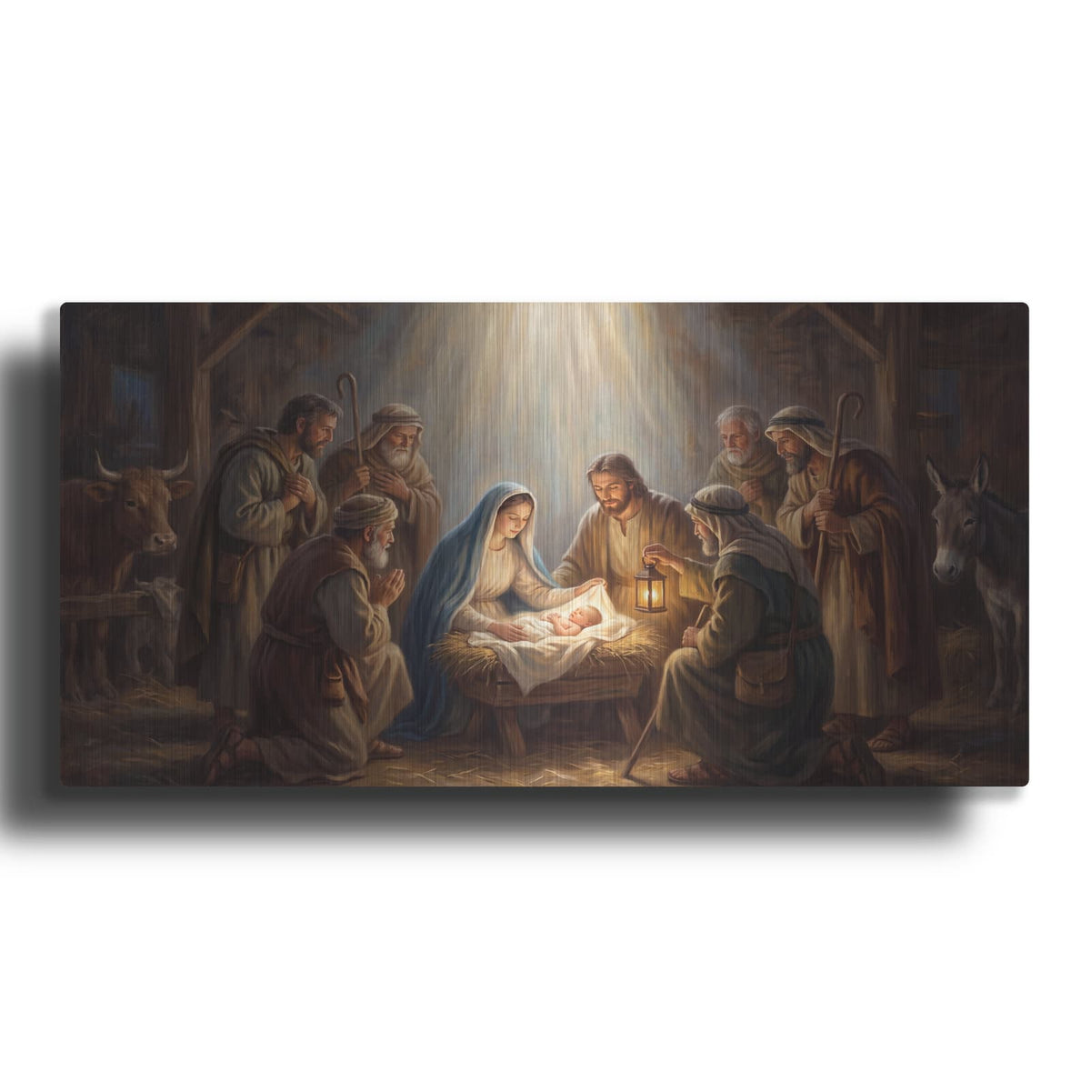 'Adoration Shepherds' by Veve – Metal Wall Art