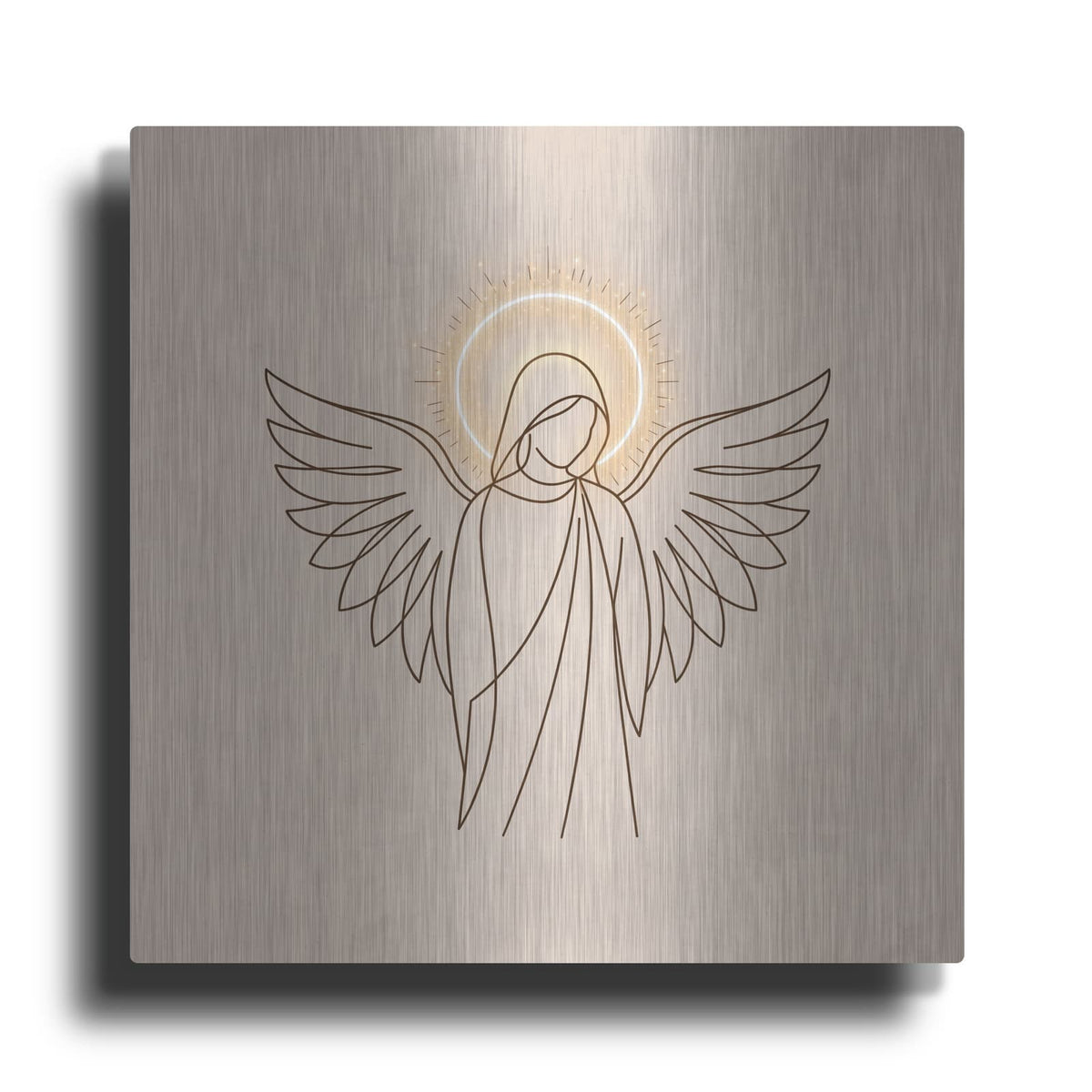 'Angel MinimalIist' by Veve – Metal Wall Art