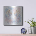 'Angel Wings Watercolor' by Veve – Metal Wall Art, 12x12 room view