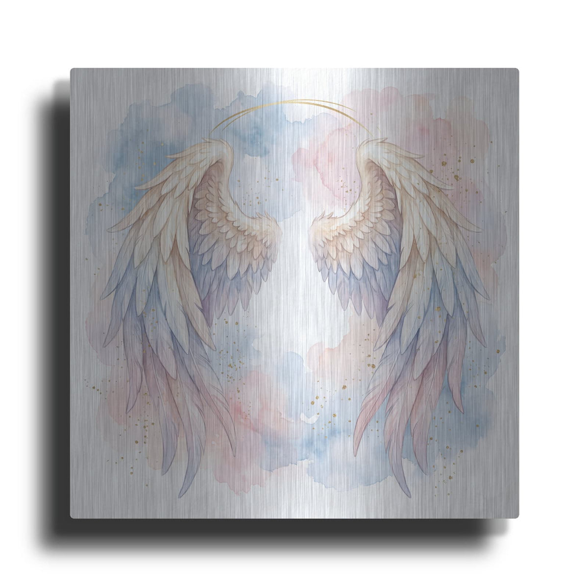 'Angel Wings Watercolor' by Veve – Metal Wall Art