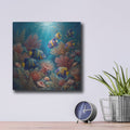 'Angelfish Gathering' by Veve – Metal Wall Art, 12x12 room view