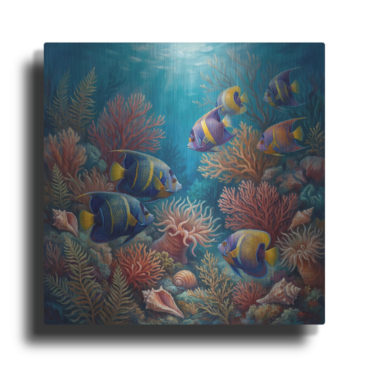 'Angelfish Gathering' by Veve – Metal Wall Art