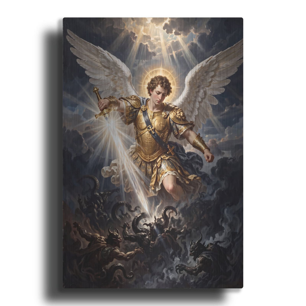 'Archangel Michael Triumph' by Veve – Metal Wall Art