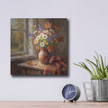 'Autumn Daisies by the Window' by Veve – Metal Wall Art, 12x12 room view