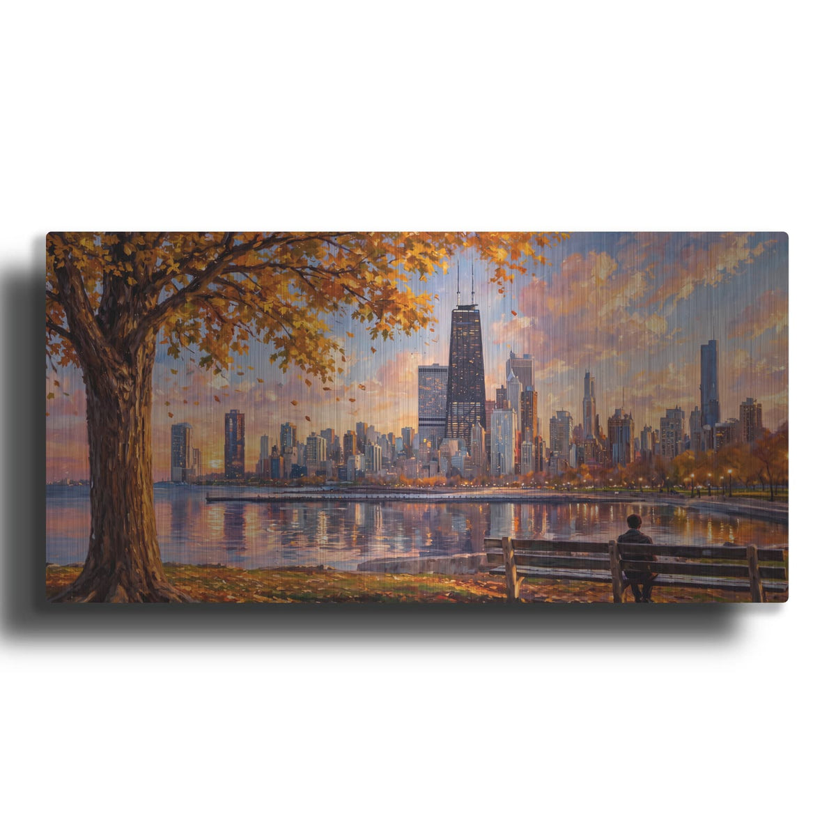 'Autumn in Chicago' by Veve – Metal Wall Art
