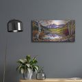 'Autumn Majesty - The Mountain Lake' by Veve – Metal Wall Art, 24x12 room view