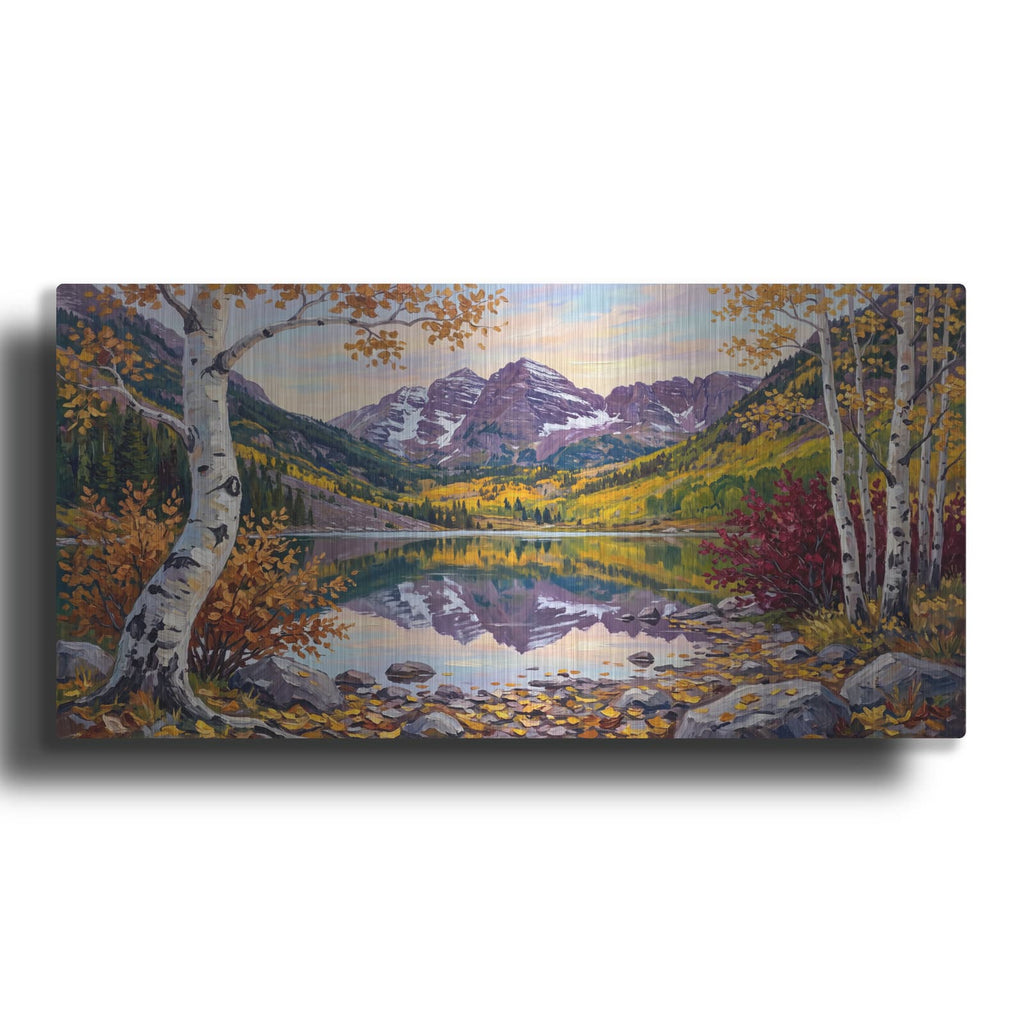 'Autumn Majesty - The Mountain Lake' by Veve – Metal Wall Art