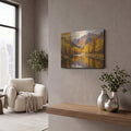 'Autumn Mountain Valley' by Veve – Metal Wall Art, 16x12 room view
