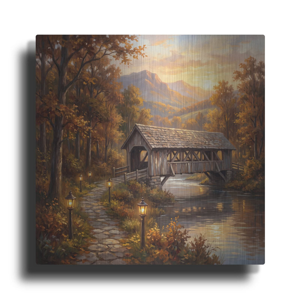 'Autumn Valley' by Veve – Metal Wall Art