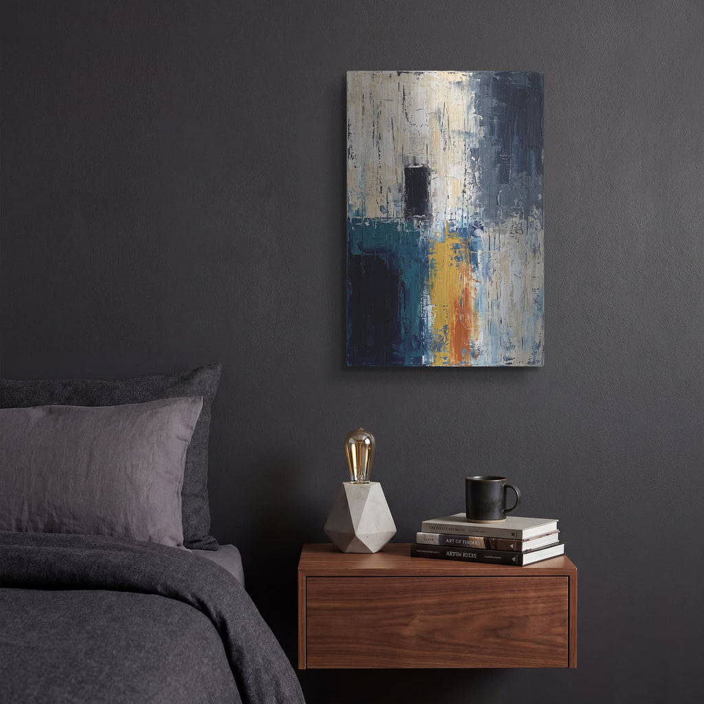 'Azure Ember' by Veve – Metal Wall Art, 12x16 room view
