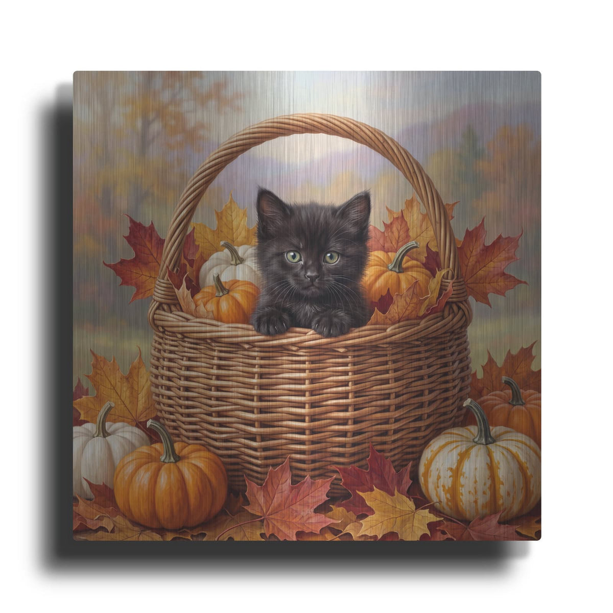 'Basket of Whiskers' by Veve – Metal Wall Art