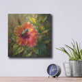 'Beetle and Hibiscus' by Veve – Metal Wall Art, 12x12 room view