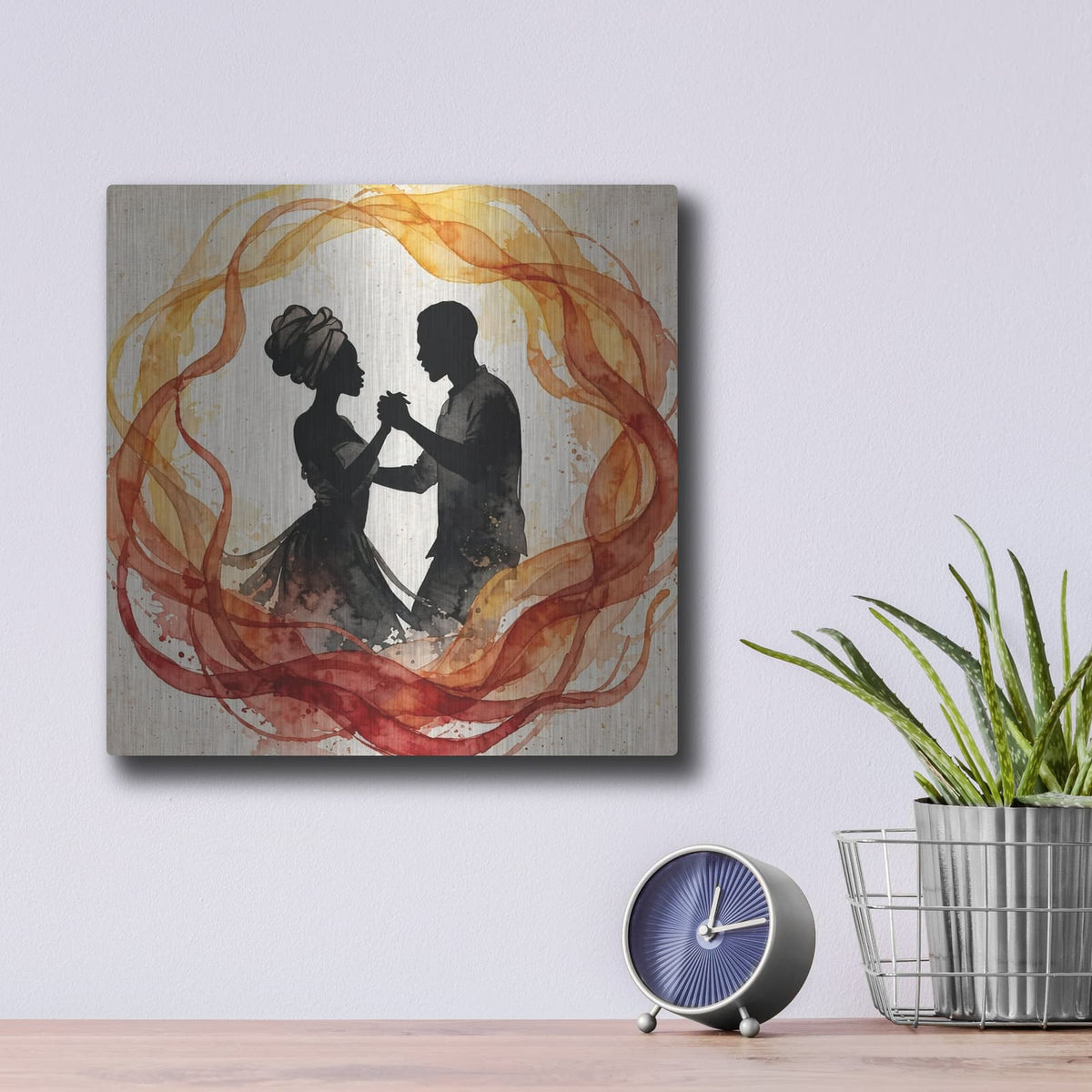 'Beginning of We' by Veve – Metal Wall Art, 12x12 room view
