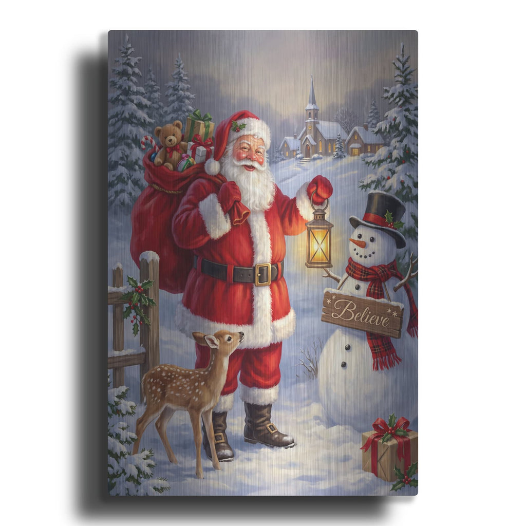 'Believe In Christmas' by Veve – Metal Wall Art
