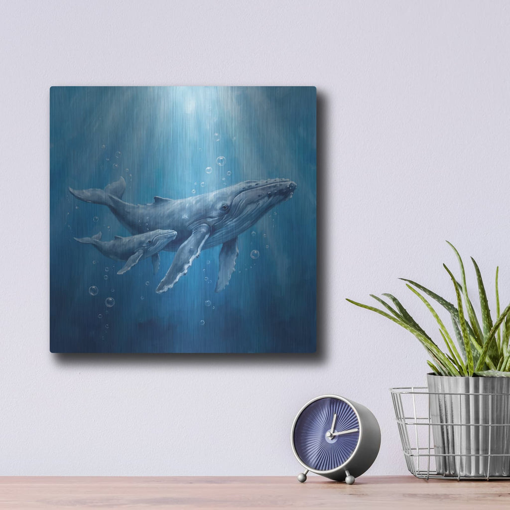 'Beneath the Light' by Veve – Metal Wall Art, 12x12 room view