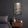 'Bleeding Heart Lace' by Veve – Metal Wall Art, 12x16 room view