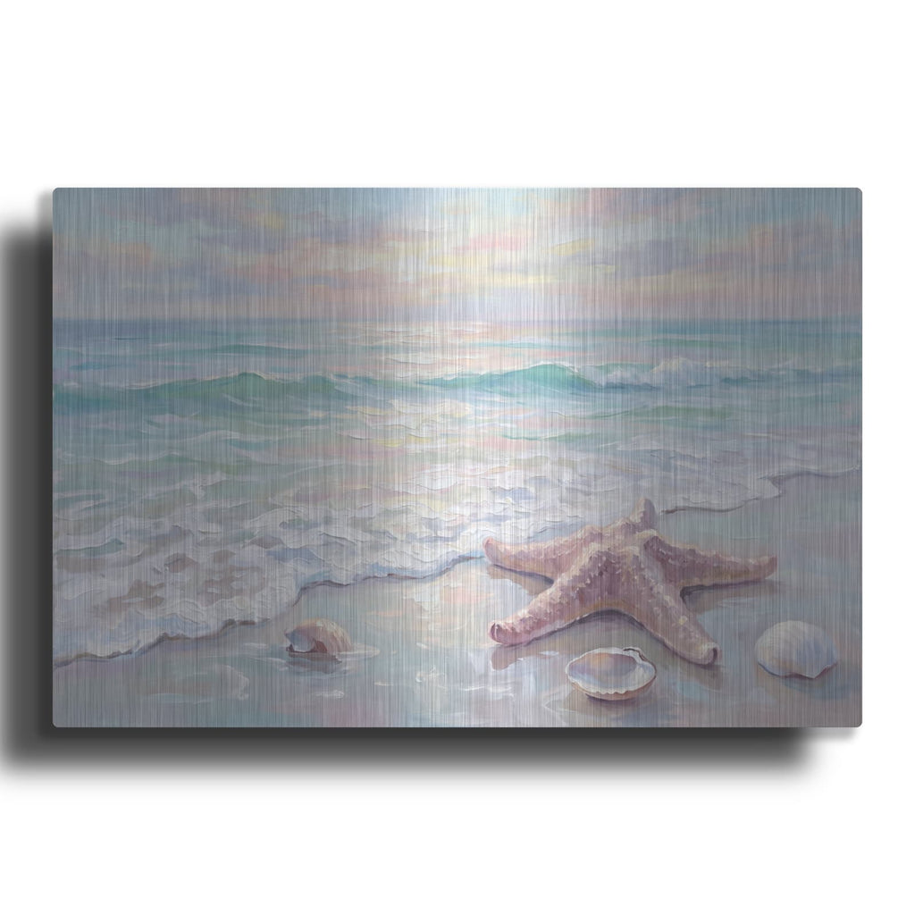 'Blush Starfish Shore 1' by Veve – Metal Wall Art