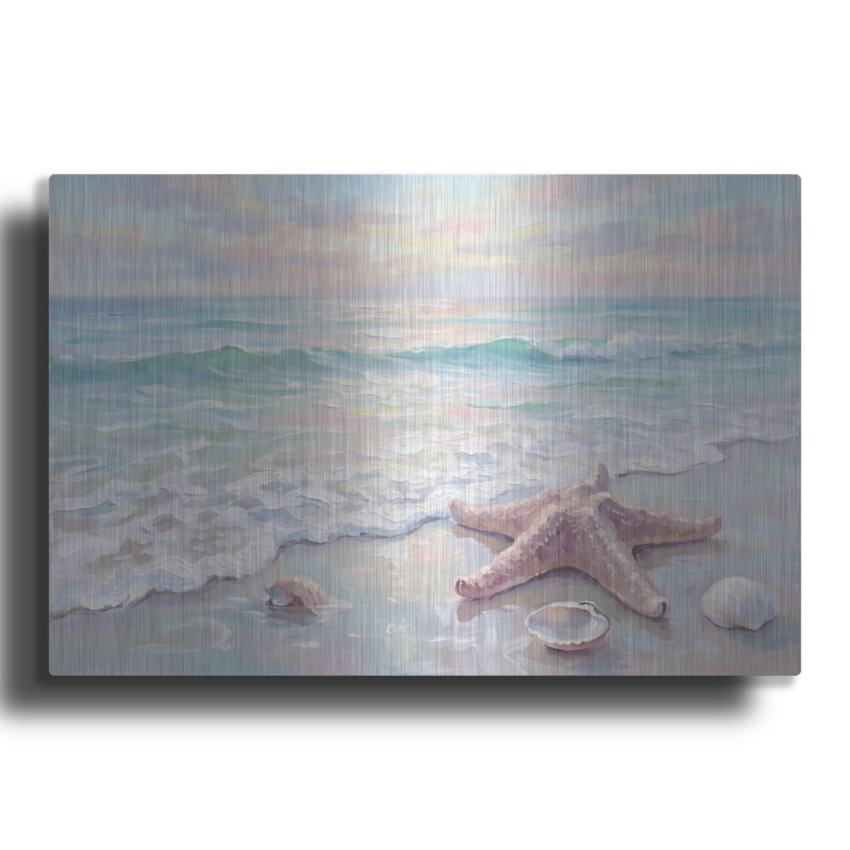 'Blush Starfish Shore 1' by Veve – Metal Wall Art
