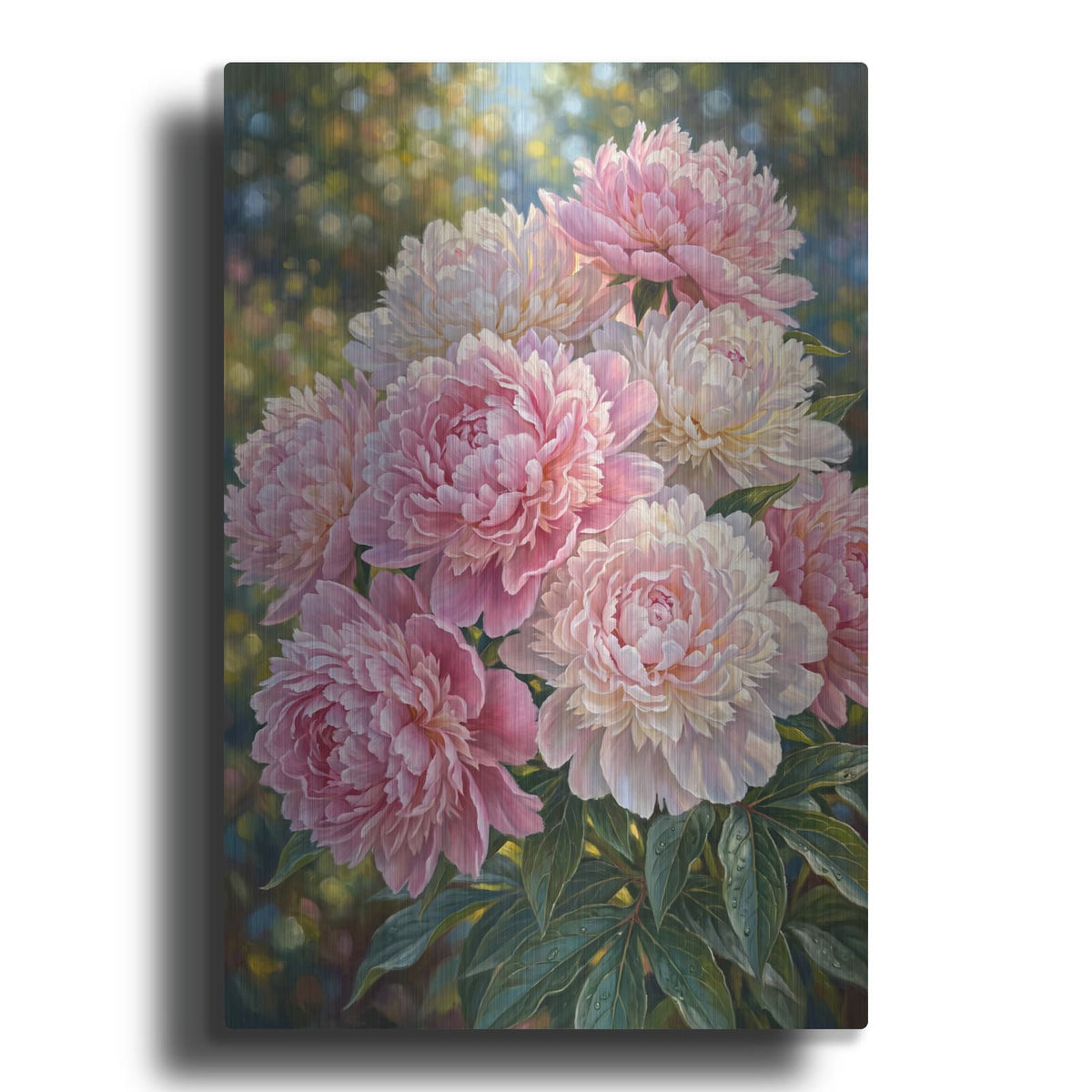 'Blushing Peony Cloud' by Veve – Metal Wall Art