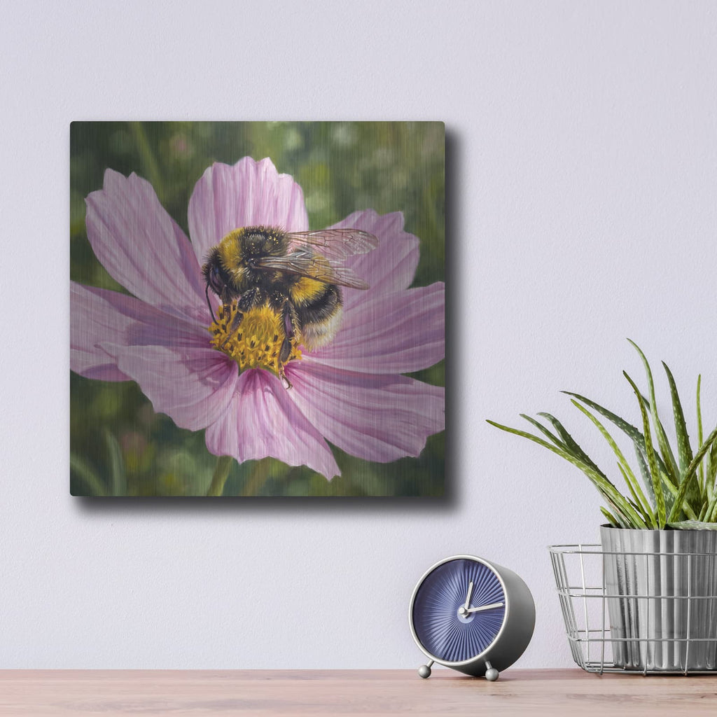 'Bumblebee' by Veve – Metal Wall Art, 12x12 room view