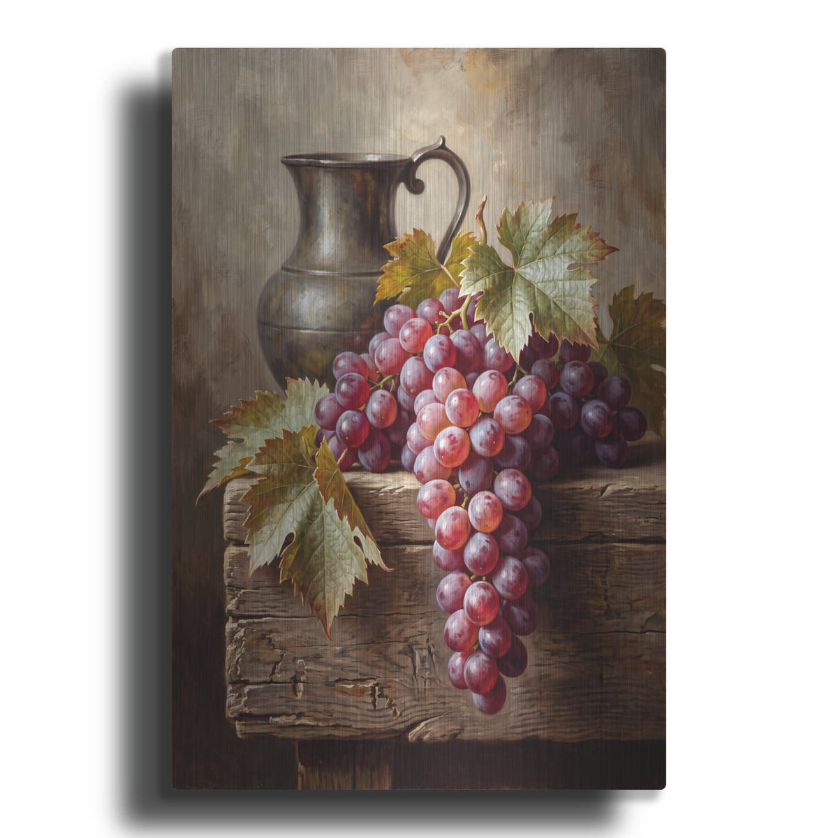 'Burgundy Harvest' by Veve – Metal Wall Art
