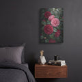 'Camellia Velvet' by Veve – Metal Wall Art, 12x16 room view