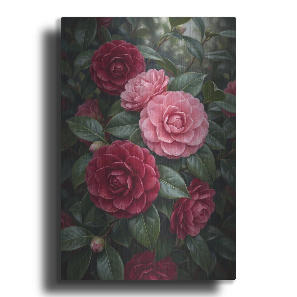 'Camellia Velvet' by Veve – Metal Wall Art