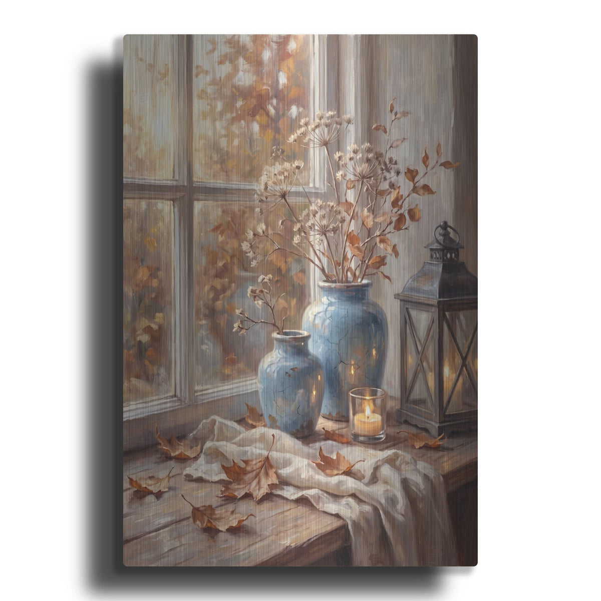 'Candlelight and Autumn Dreams' by Veve – Metal Wall Art