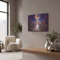 'Cavalier King Charles Spaniel in Celestial Garden' by Veve – Metal Wall Art, 16x12 room view