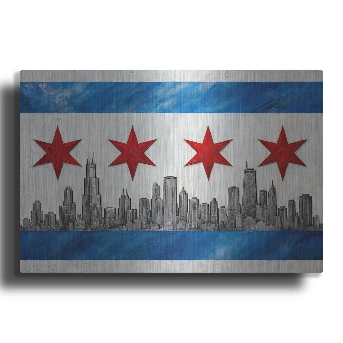 'Chicago Inspired Artwork' by Veve – Metal Wall Art