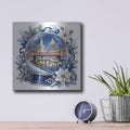 'Chicago River — Holiday Lights Snow Globe' by Veve – Metal Wall Art, 12x12 room view